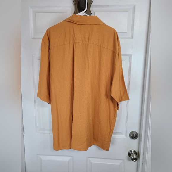 Trust Men's Short Sleeve Button Down Shirt, Size XXL, Color: Orange - Picture 8 of 10